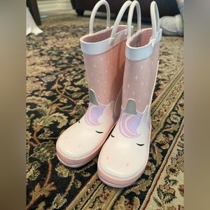Unicorn rain boots size 9